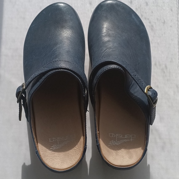 Dansko Blue Leather Mules with Comfort and Style - Picture 2 of 11